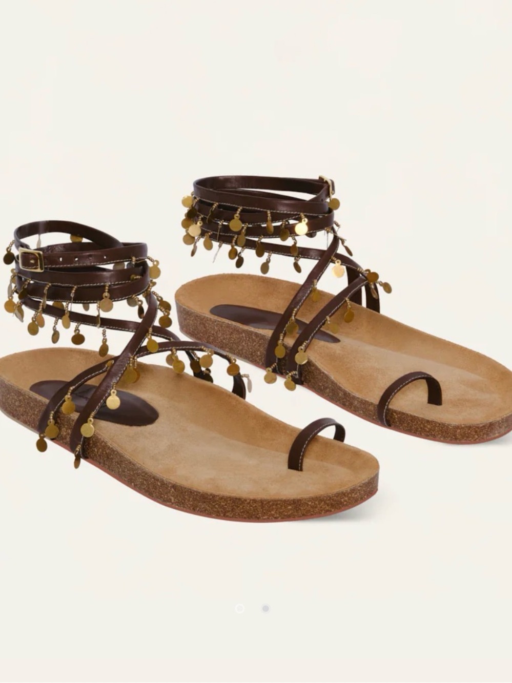 Johanna Ortiz chocolate serenade in swim sandal size 38 NWT
